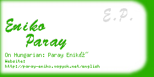 eniko paray business card